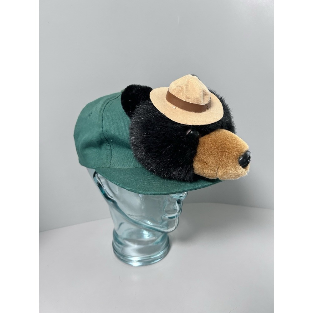 Vintage Plush Black Bear Hat Stuffed Animal House Surrey B.C. Rare Novelty Cap - Picture 5 of 13